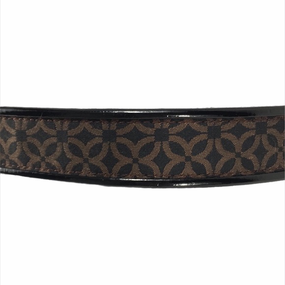 Faux Leather Flower Design Belt, Black, Brown - Picture 2 of 6